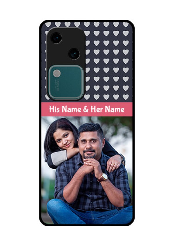Vivo V30 5G Custom Glass Phone Case - Love Symbols Design