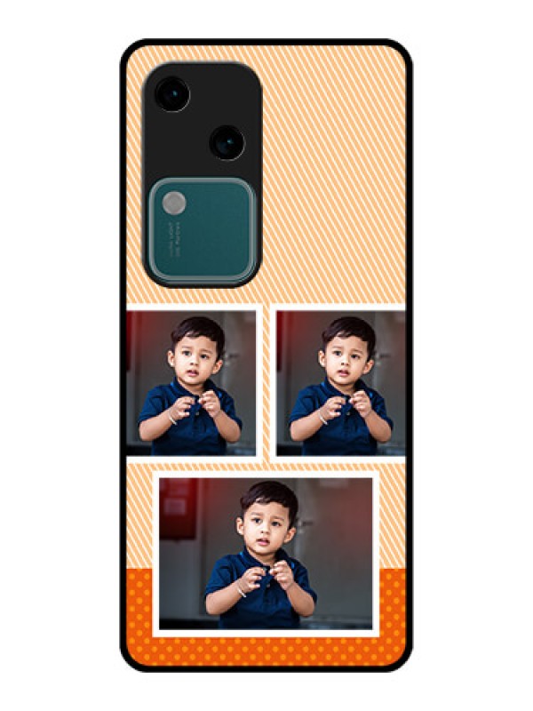 Custom Vivo V30 5G Custom Glass Phone Case - Bulk Photos Upload Design