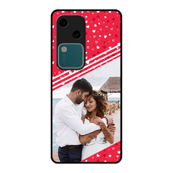 Vivo V30 5G Custom Glass Phone Case - Valentines Gift Design