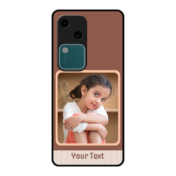 Vivo V30 5G Custom Glass Phone Case - Simple Pic Upload Design