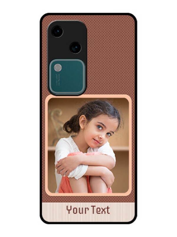 Custom Vivo V30 5G Custom Glass Phone Case - Simple Pic Upload Design