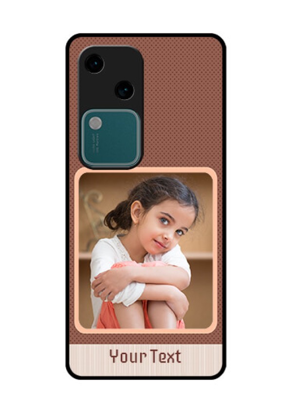 Vivo V30 5G Custom Glass Phone Case - Simple Pic Upload Design