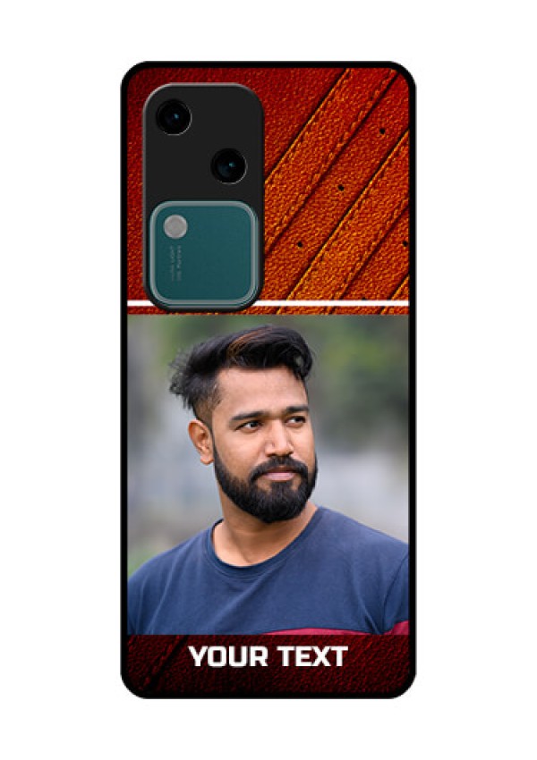 Vivo V30 5G Custom Glass Phone Case - Leather Phone Case Design