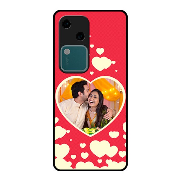Vivo V30 5G Custom Glass Phone Case - Love Symbols Phone Cover Design Vivo V30 5G Custom Glass Phone Case - Love Symbols Phone Cover Design