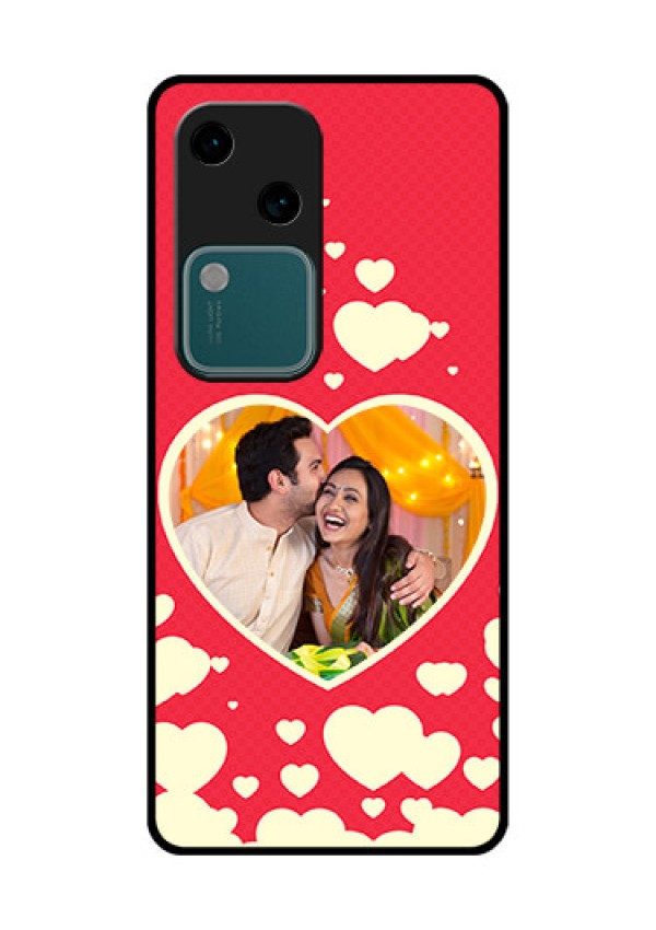 Vivo V30 5G Custom Glass Phone Case - Love Symbols Phone Cover Design