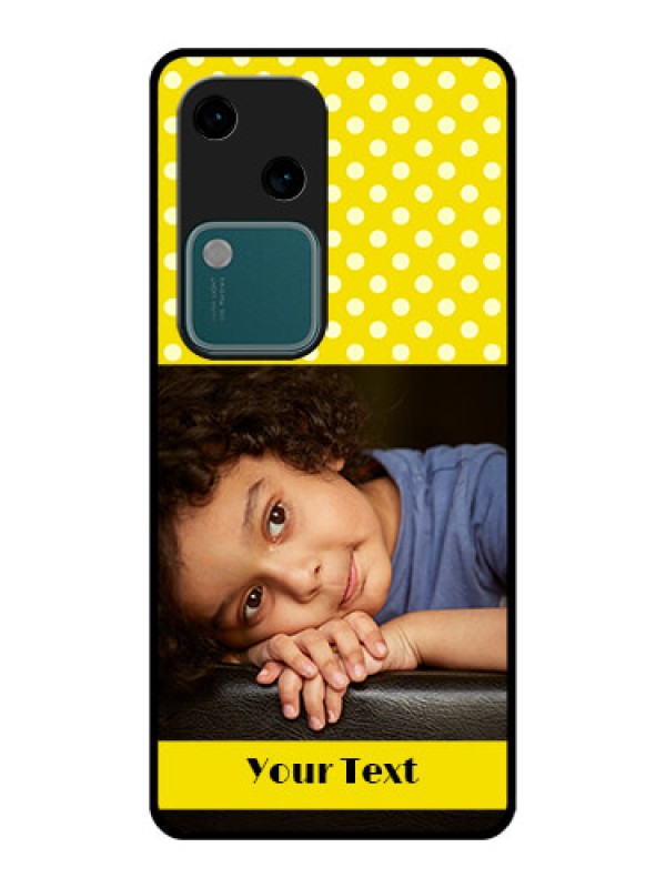 Custom Vivo V30 5G Custom Glass Phone Case - Bright Yellow Case Design