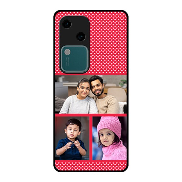 Vivo V30 5G Custom Glass Phone Case - Bulk Photo Upload Design