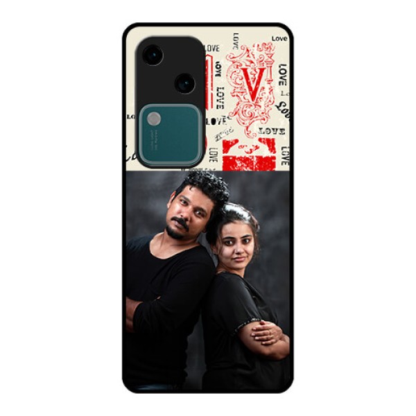Vivo V30 5G Custom Glass Phone Case - Trendy Love Design Case Vivo V30 5G Custom Glass Phone Case - Trendy Love Design Case