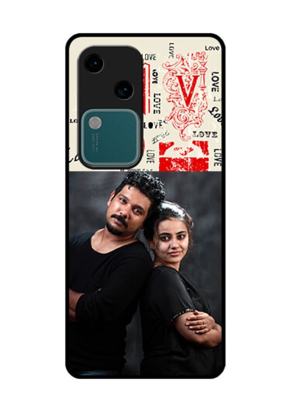 Vivo V30 5G Custom Glass Phone Case - Trendy Love Design Case