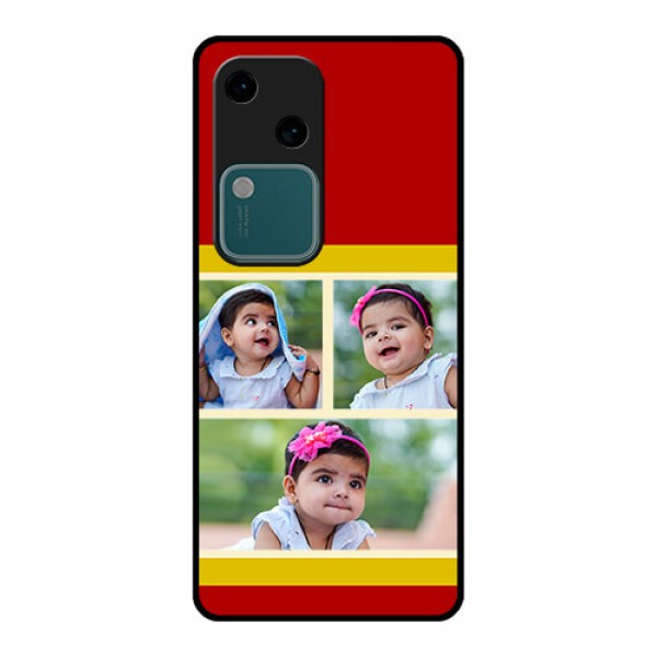 Vivo V30 5G Custom Glass Phone Case - Multiple Pic Upload Design