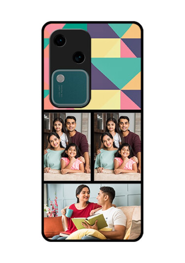 Vivo V30 5G Custom Glass Phone Case - Bulk Pic Upload Design