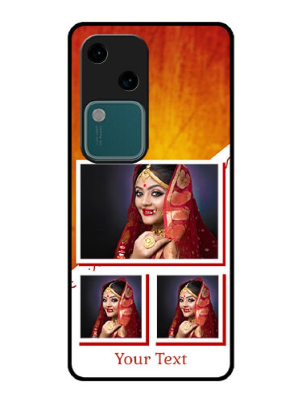 Custom Vivo V30 5G Custom Glass Phone Case - Wedding Memories Design