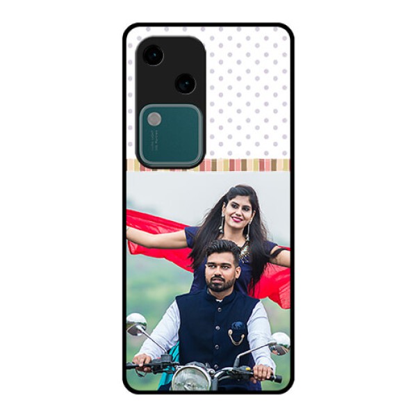 Vivo V30 5G Custom Glass Phone Case - Cute Family Design