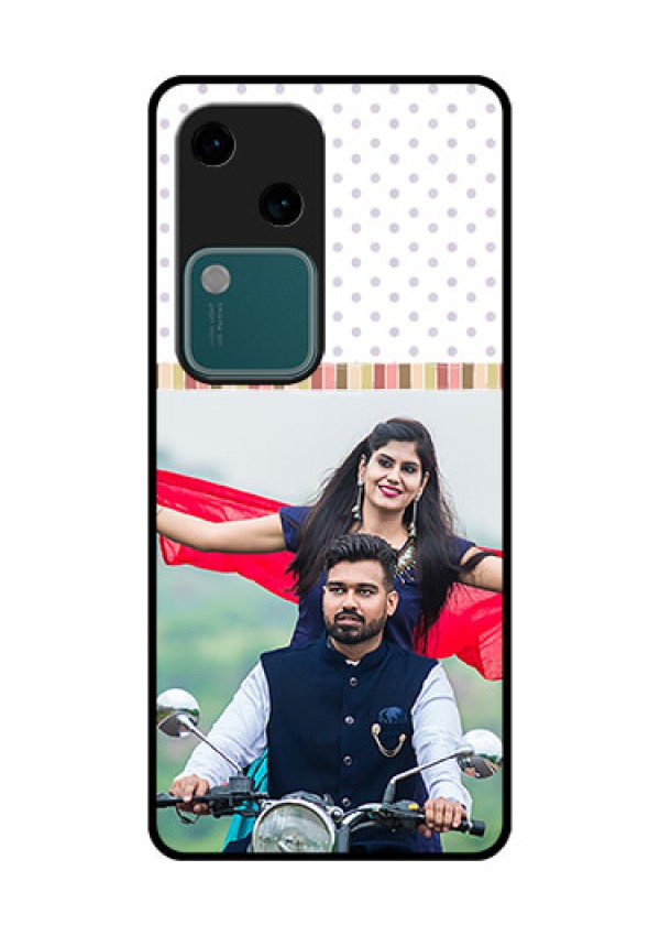 Vivo V30 5G Custom Glass Phone Case - Cute Family Design