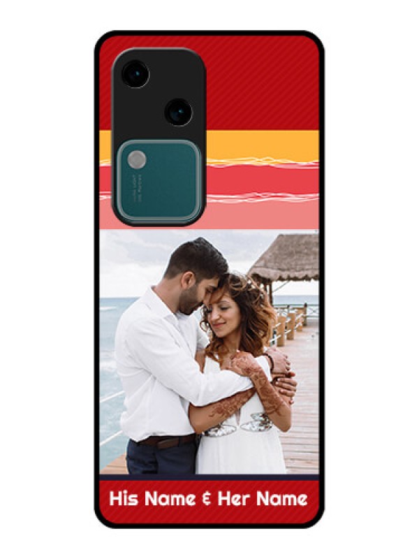 Custom Vivo V30 5G Custom Glass Phone Case - Colorful Case Design