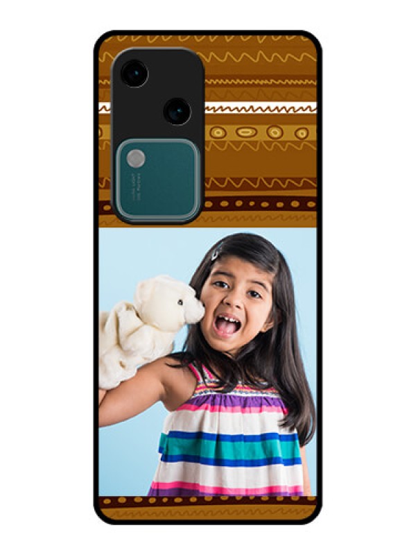 Custom Vivo V30 5G Custom Glass Phone Case - Friends Picture Upload Design