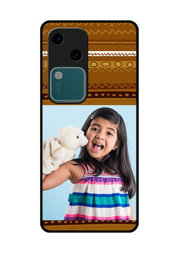 Vivo V30 5G Custom Glass Phone Case - Friends Picture Upload Design