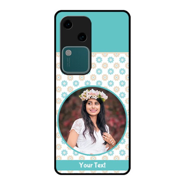 Vivo V30 5G Custom Glass Phone Case - Beautiful Flowers Design
