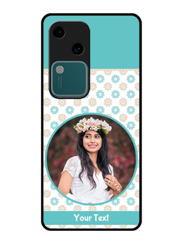 Custom Vivo V30 5G Custom Glass Phone Case - Beautiful Flowers Design