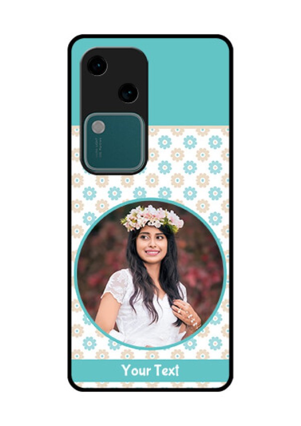 Vivo V30 5G Custom Glass Phone Case - Beautiful Flowers Design