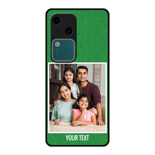 Vivo V30 5G Custom Glass Phone Case - Picture Upload Design