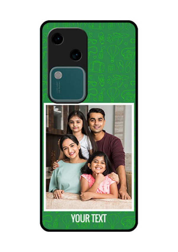 Vivo V30 5G Custom Glass Phone Case - Picture Upload Design