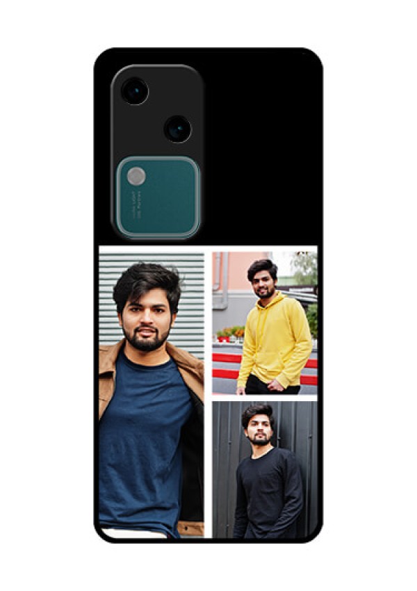 Vivo V30 5G Custom Glass Phone Case - Upload Multiple Picture Design