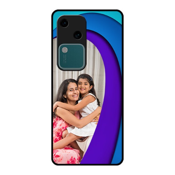 Vivo V30 5G Custom Glass Phone Case - Simple Pattern Design
