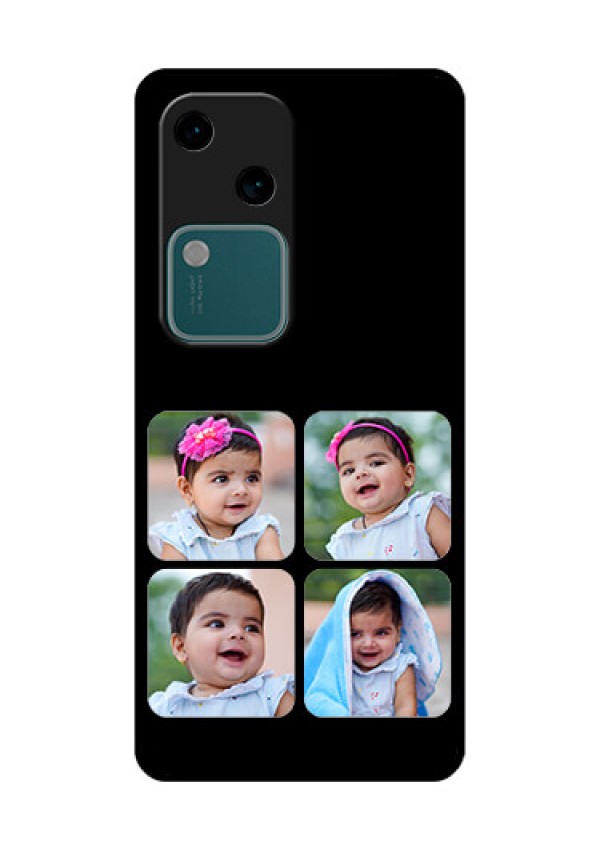 Vivo V30 5G Custom Glass Phone Case - Multiple Pictures Design