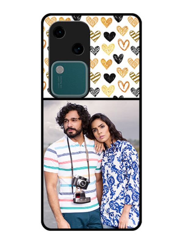 Custom Vivo V30 5G Custom Glass Phone Case - Love Symbol Design