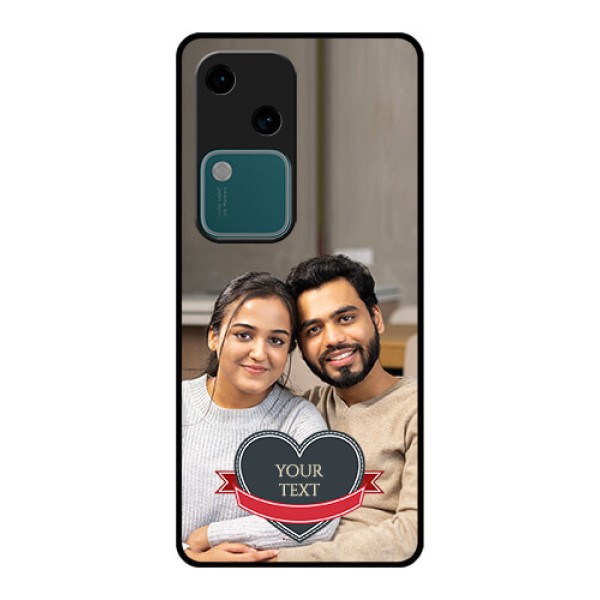 Vivo V30 5G Custom Glass Phone Case - Just Married Couple Design Vivo V30 5G Custom Glass Phone Case - Just Married Couple Design