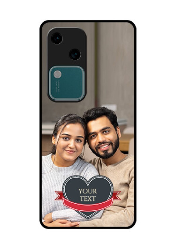 Vivo V30 5G Custom Glass Phone Case - Just Married Couple Design