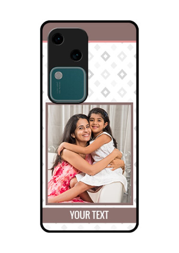 Vivo V30 5G Custom Glass Phone Case - Simple Diamond Design