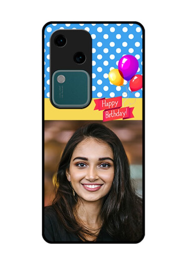 Vivo V30 5G Custom Glass Phone Case - Happy Birthday Design