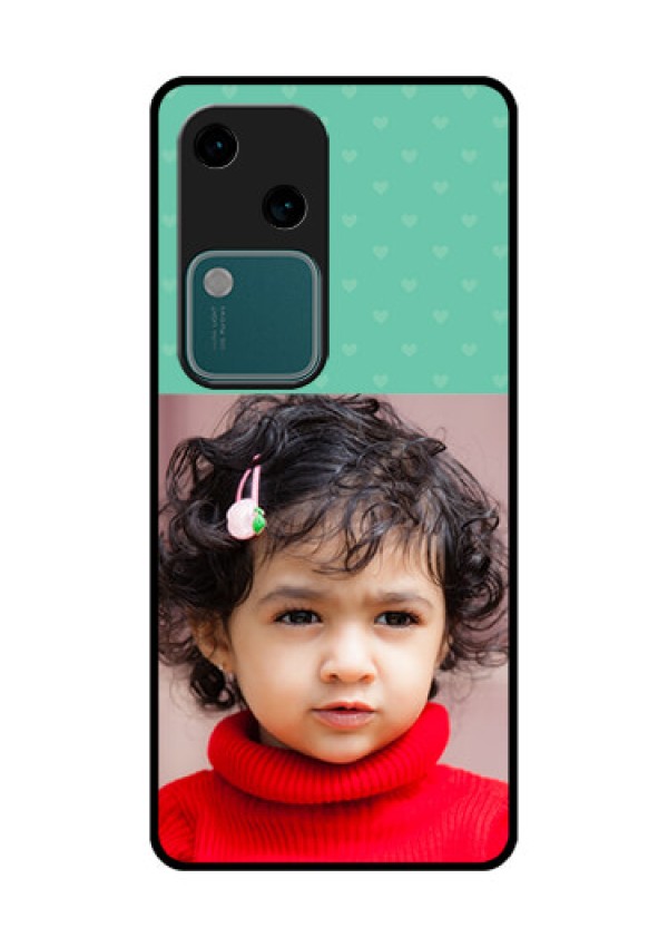 Vivo V30 5G Custom Glass Phone Case - Lovers Picture Design