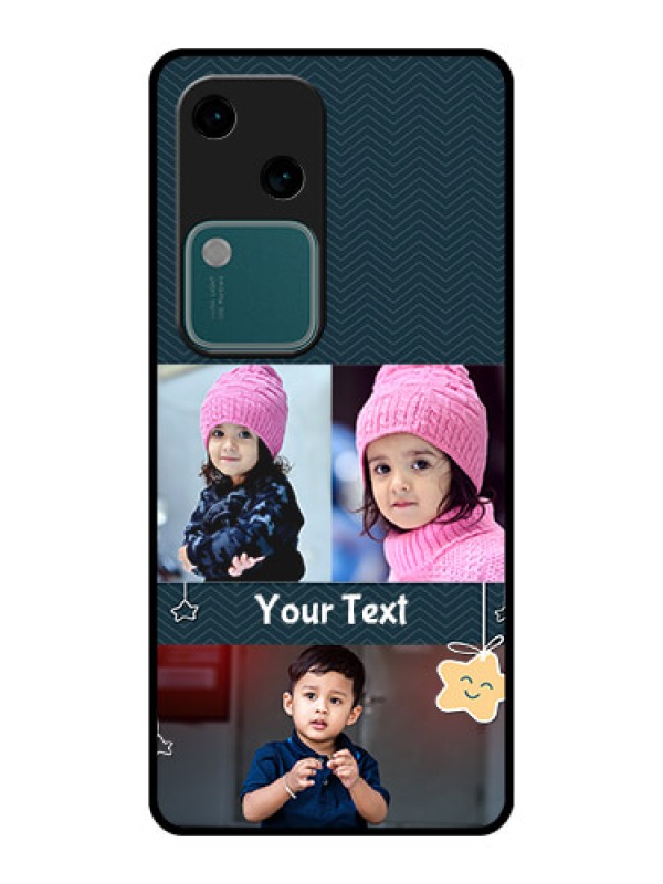 Custom Vivo V30 5G Custom Glass Phone Case - Hanging Stars Design