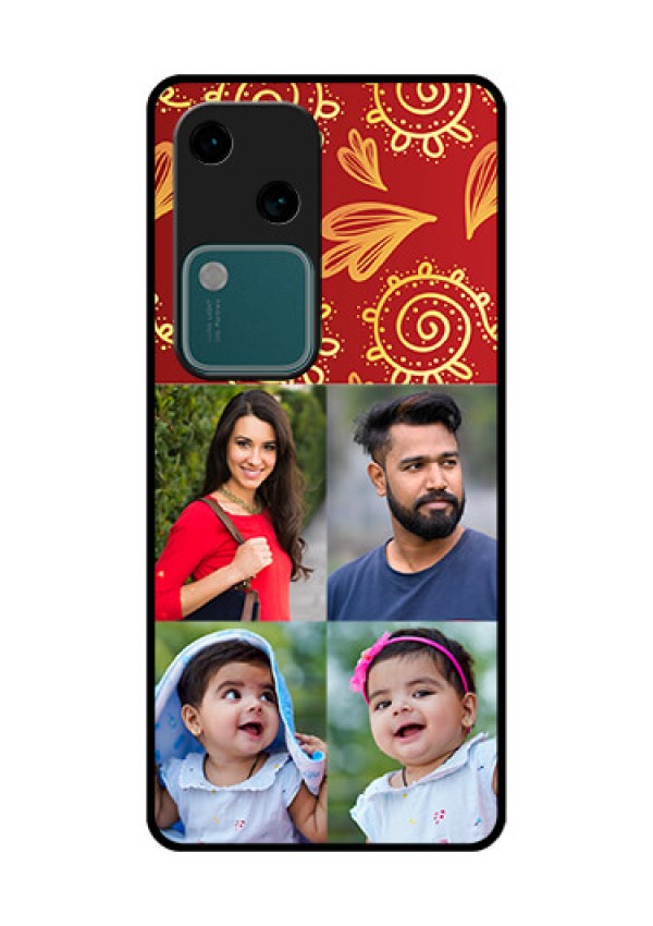 Vivo V30 5G Custom Glass Phone Case - 4 Image Traditional Design