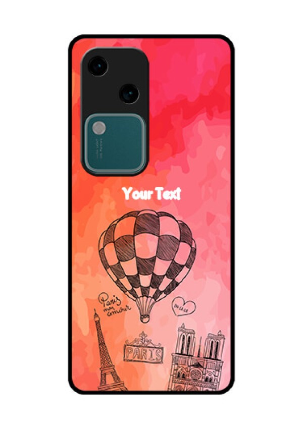 Vivo V30 5G Custom Glass Phone Case - Paris Theme Design
