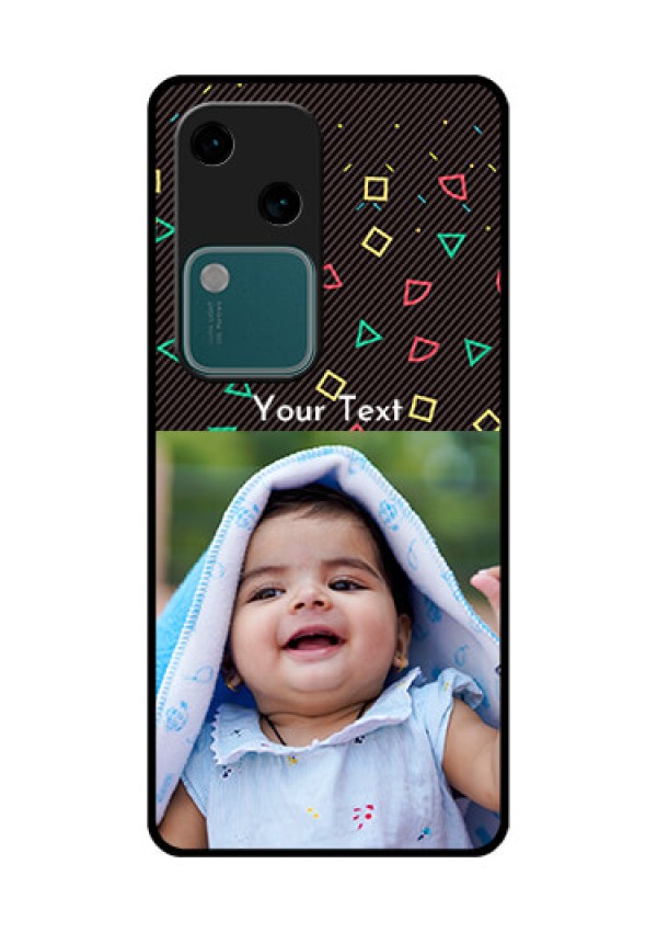Vivo V30 5G Custom Glass Phone Case - With Confetti Birthday Design