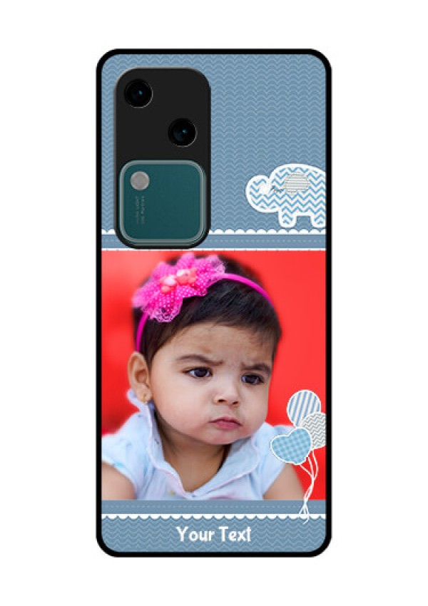 Vivo V30 5G Custom Glass Phone Case - With Kids Pattern Design