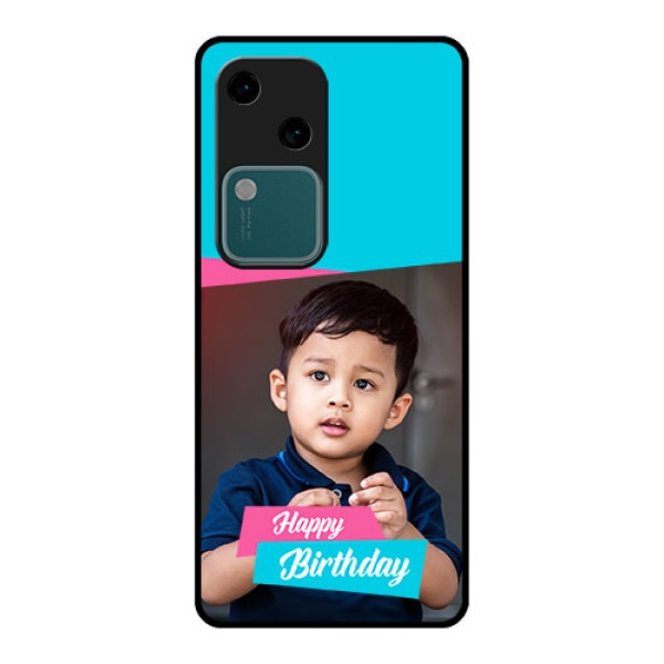 Vivo V30 5G Custom Glass Phone Case - Image Holder With 2 Color Design Vivo V30 5G Custom Glass Phone Case - Image Holder With 2 Color Design