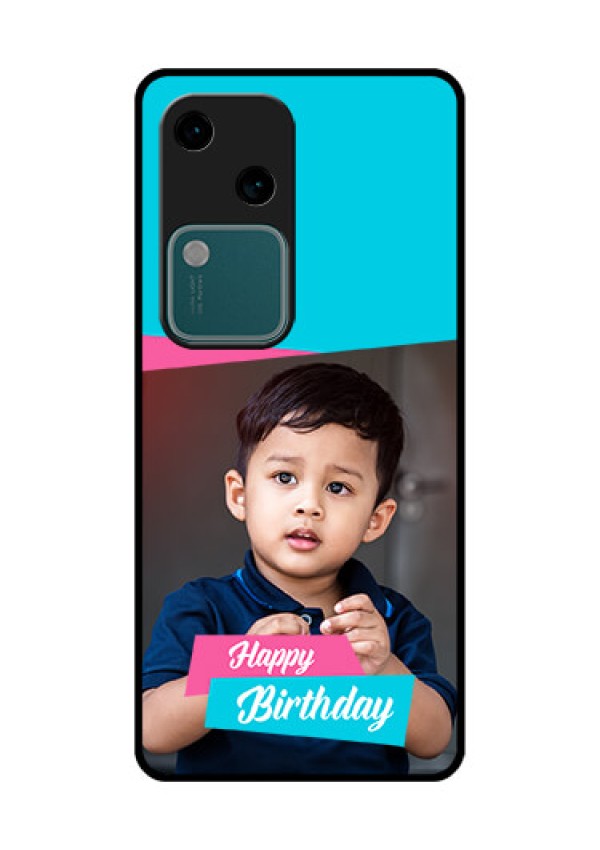 Vivo V30 5G Custom Glass Phone Case - Image Holder With 2 Color Design