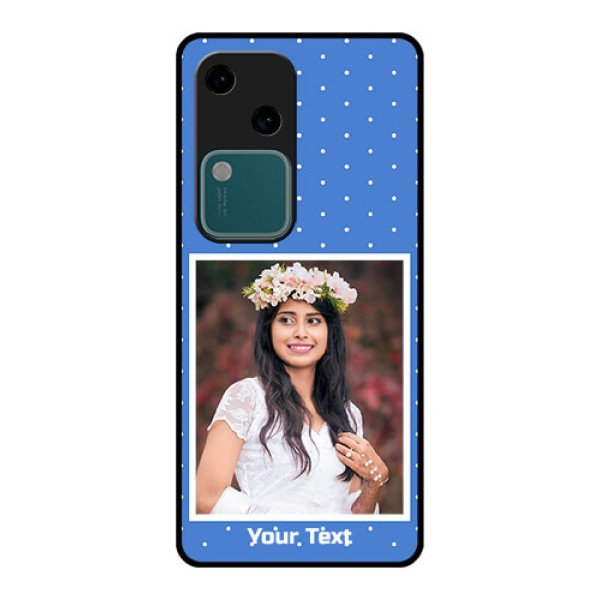 Vivo V30 5G Custom Glass Phone Case - Polka Dots Design