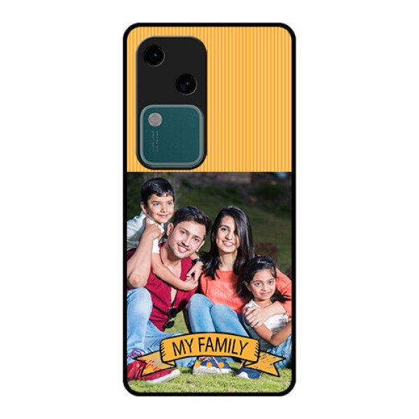 Vivo V30 5G Custom Glass Phone Case - My Family Design