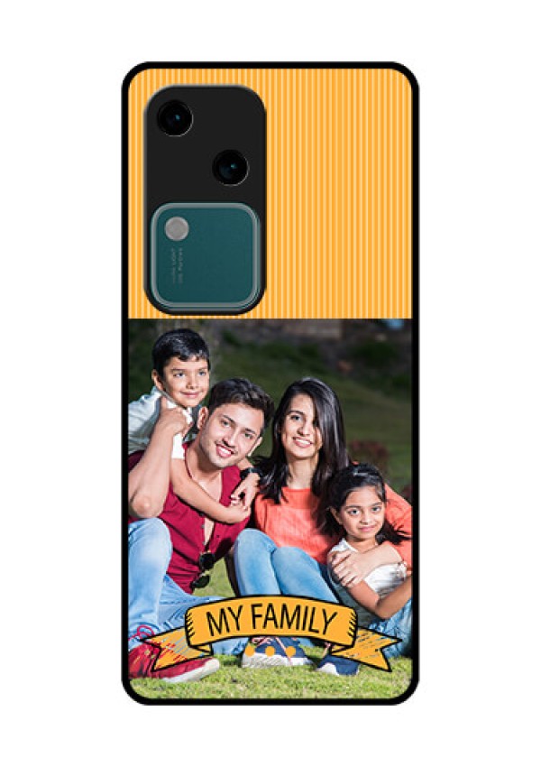 Vivo V30 5G Custom Glass Phone Case - My Family Design