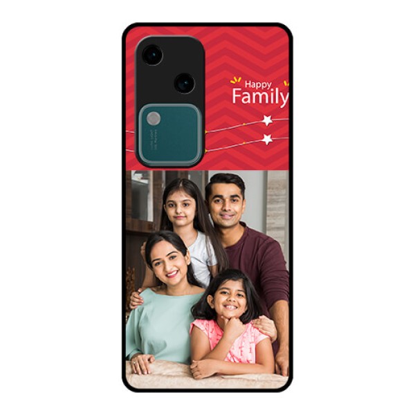 Vivo V30 5G Custom Glass Phone Case - Happy Family Design
