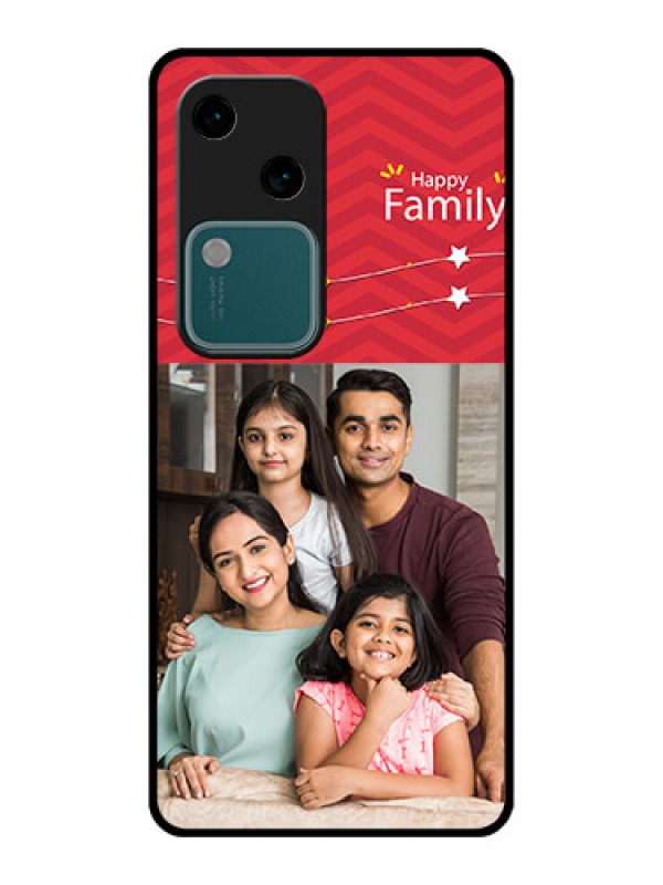 Custom Vivo V30 5G Custom Glass Phone Case - Happy Family Design