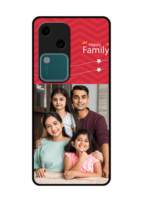 Vivo V30 5G Custom Glass Phone Case - Happy Family Design