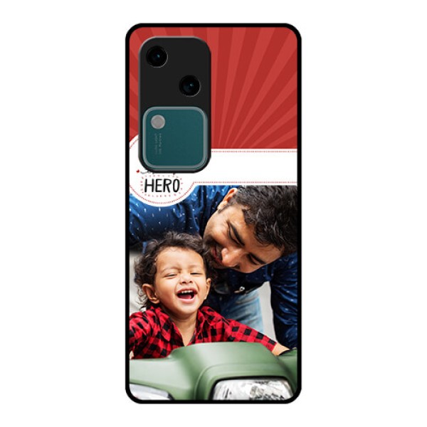 Vivo V30 5G Custom Glass Phone Case - My Dad Hero Design