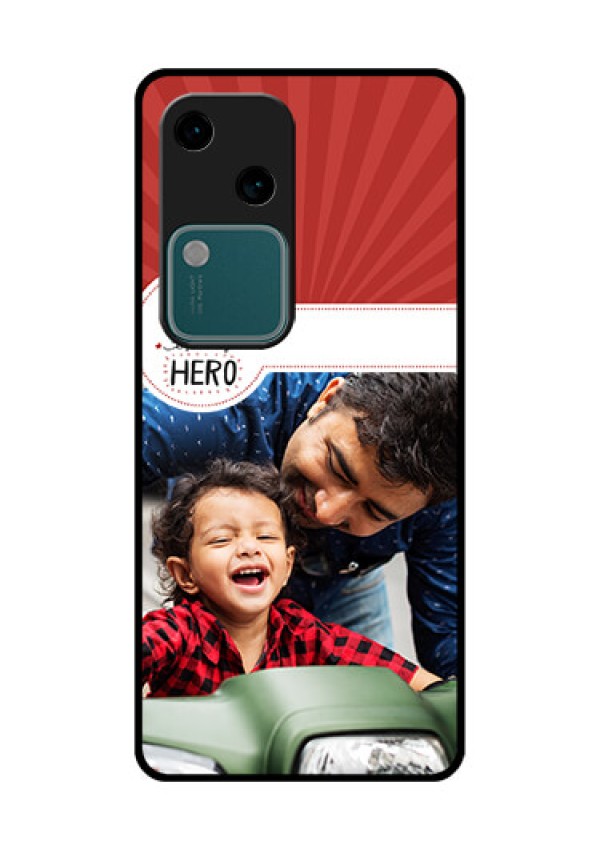 Vivo V30 5G Custom Glass Phone Case - My Dad Hero Design